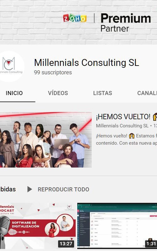 equipo youtube millennials