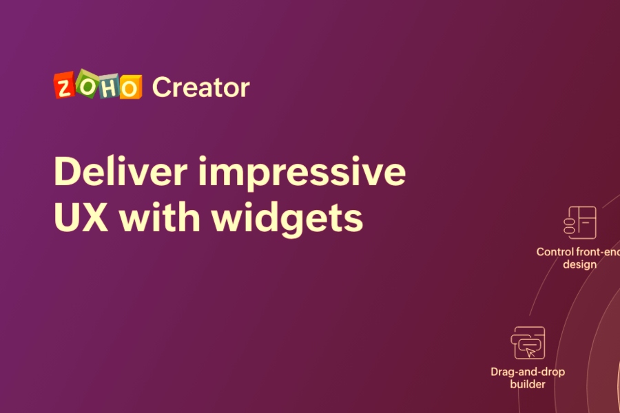 zoho creator widgets