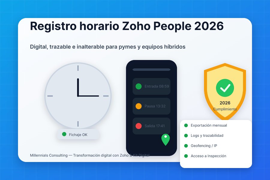 Zoho people registro horario ley 2026